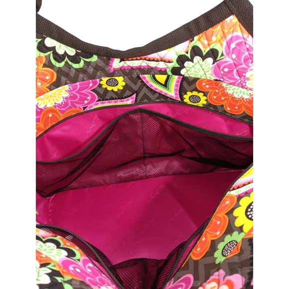 Vera Bradley Retired Ziggy Zinnia Carryall Travel Multicolor Tote Bag - Picture 8 of 12